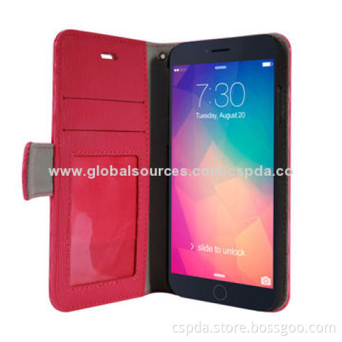 PU Wallet Leather Case for iPhone 6 with Card Slots, Easy to Insert and Remove